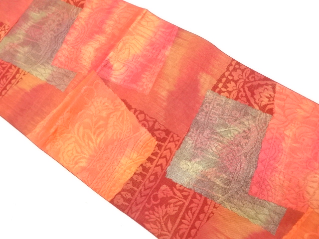 壁画模様織り出し名古屋帯